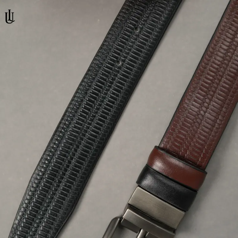 Axel Blocky Pattern Belt – Dual Tone Moving Brockless